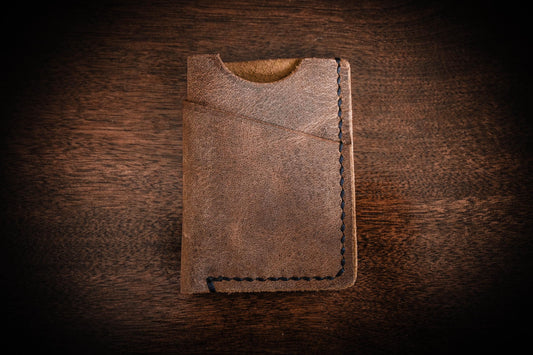 Ulster Card Wallet | Handmade Leather, Hermann Oak, Minimalist, Saddle Stitched (6 Colors)